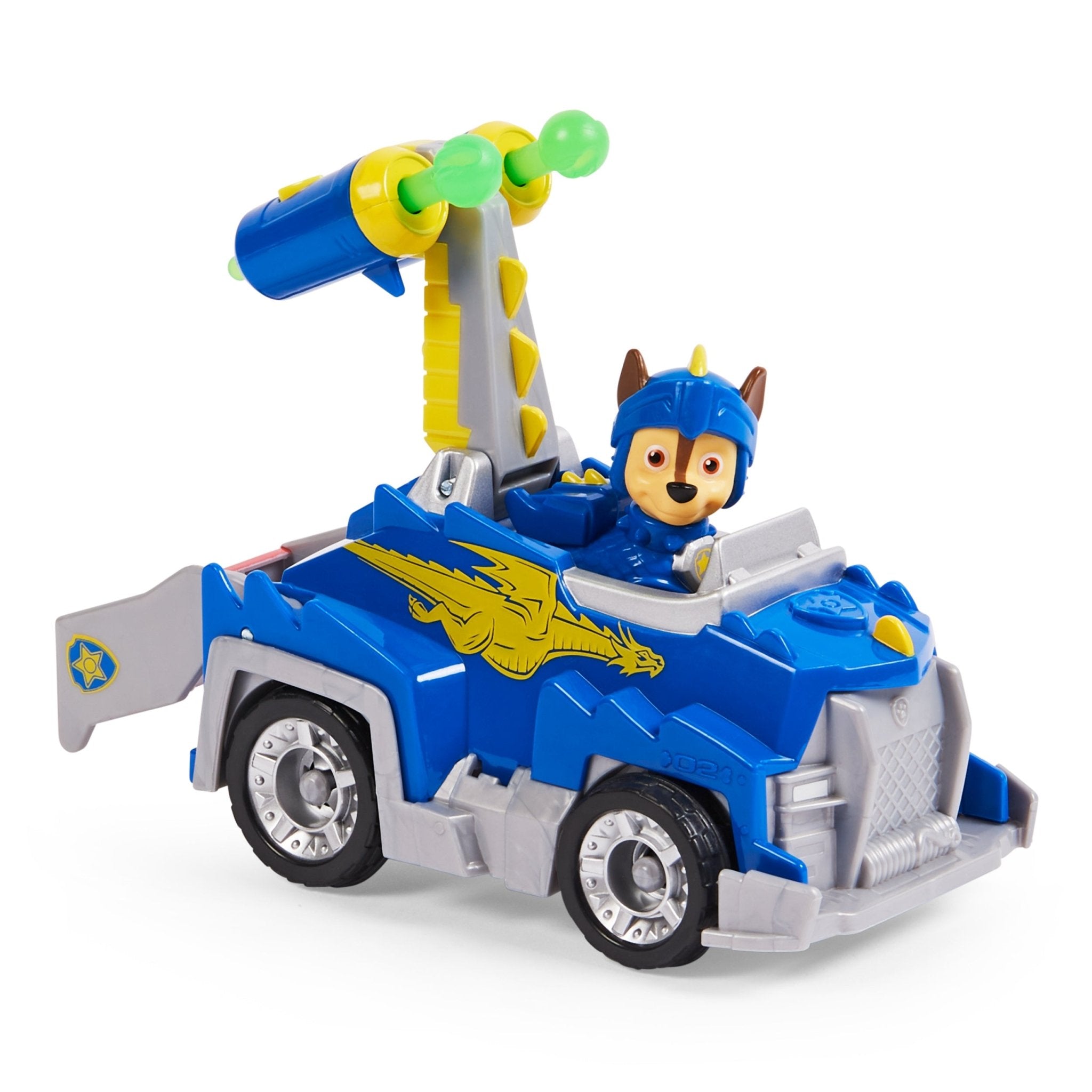 PAW Patrol Rescue Knights Chase Transforming Toy Car with Collectible Action Figure Kids Toys for Ages 3 and up