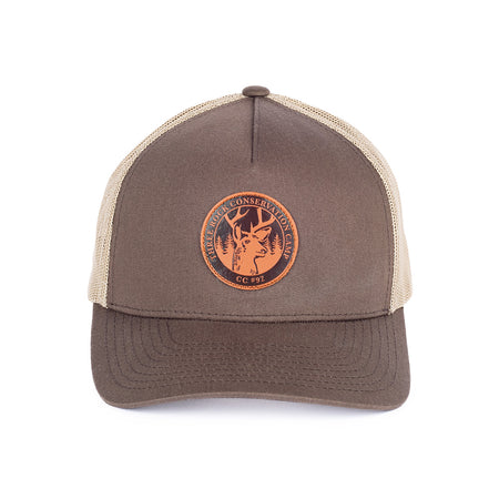 Fire Country As Seen On Leather Patch Trucker Hat