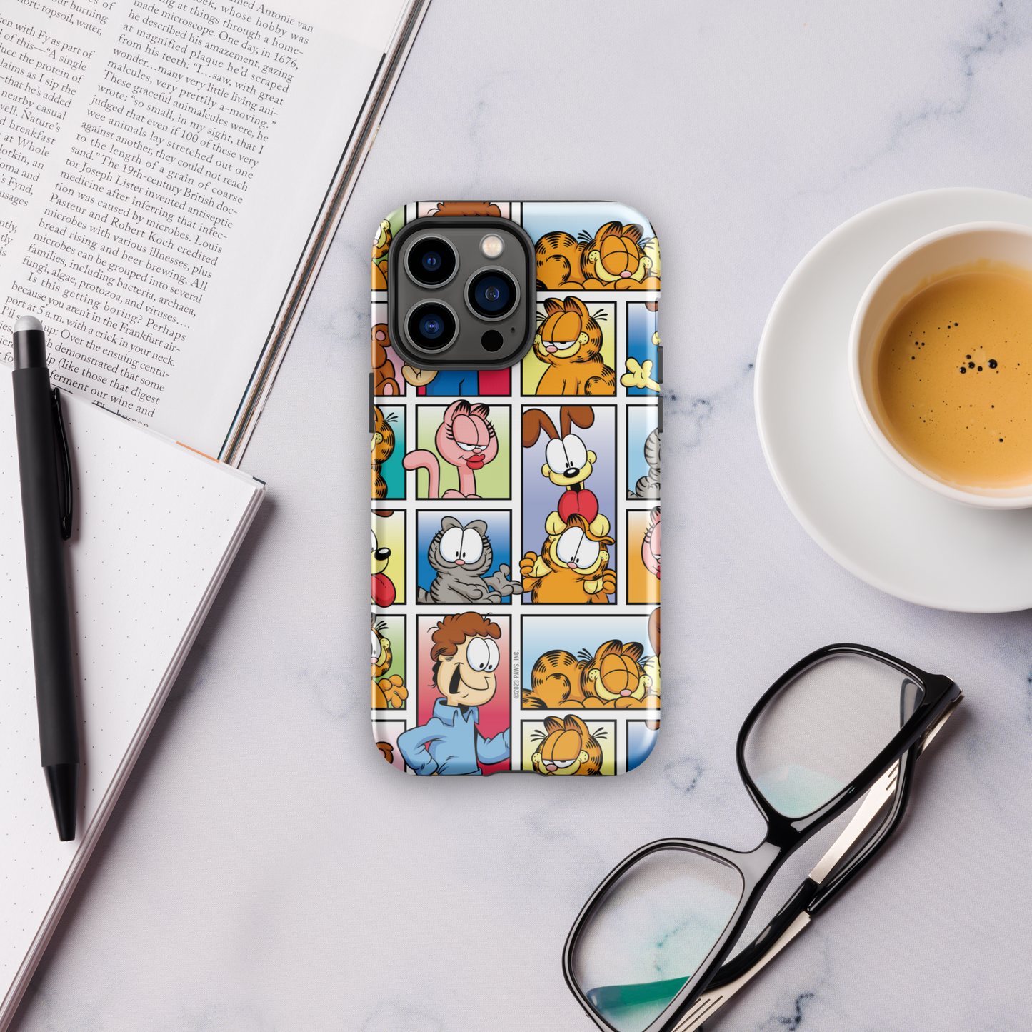 Garfield Funda resistente para iPhone con personajes de cómic