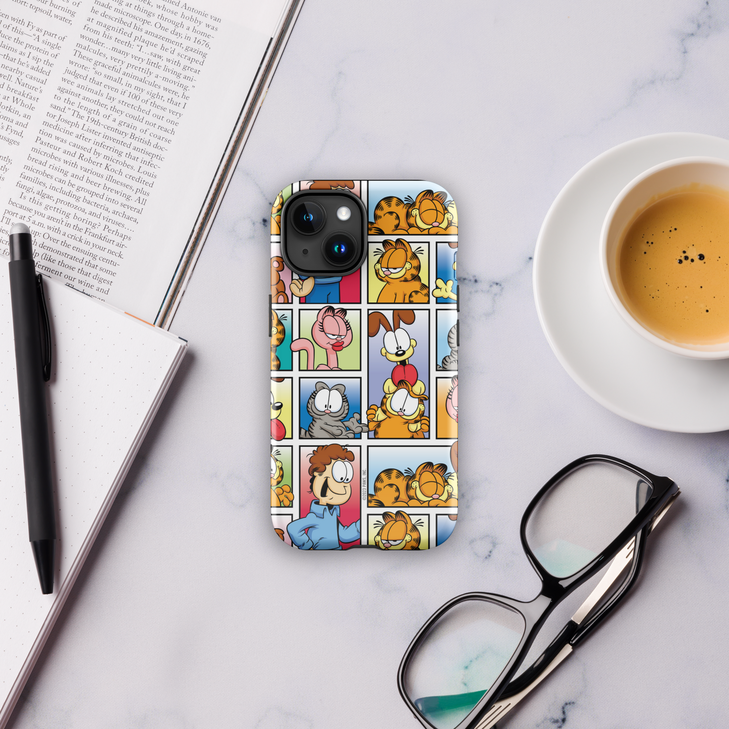 Garfield Funda resistente para iPhone con personajes de cómic