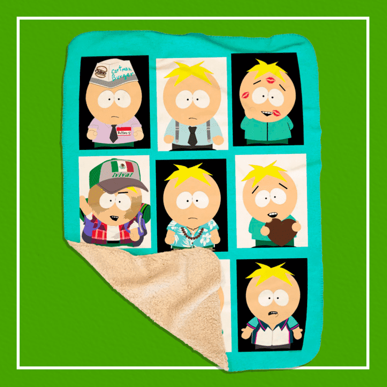South Park Manta Sherpa Faces of Butters