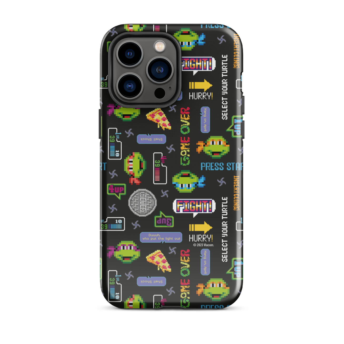 Teenage Mutant Ninja Turtles Video Game Pattern Tough Phone Case - iPhone