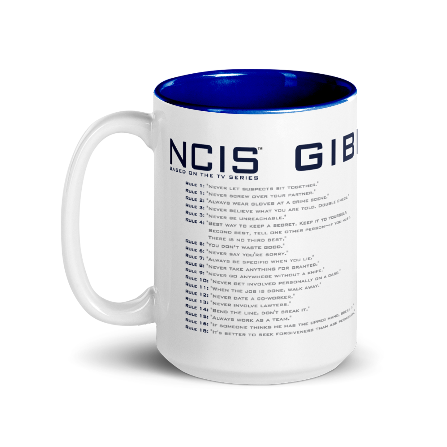 NCIS GIbbs Regeln Zweifarbig Tasse