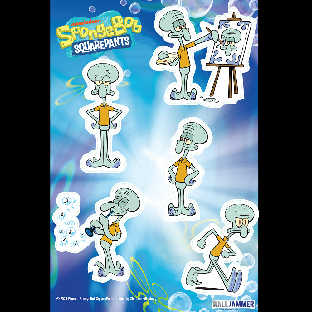 Spongebob Squarepants Squidward-Wand Aufkleber