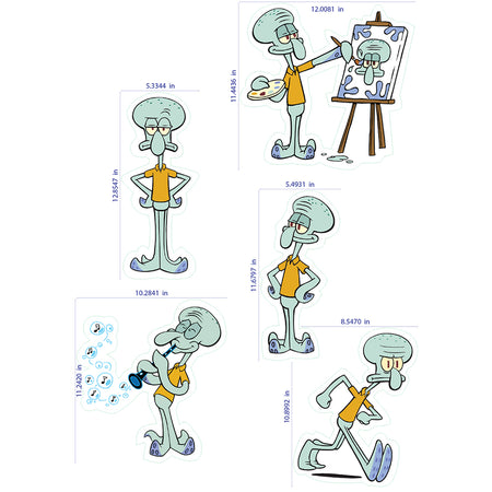 Spongebob Squarepants Squidward Wall Stickers