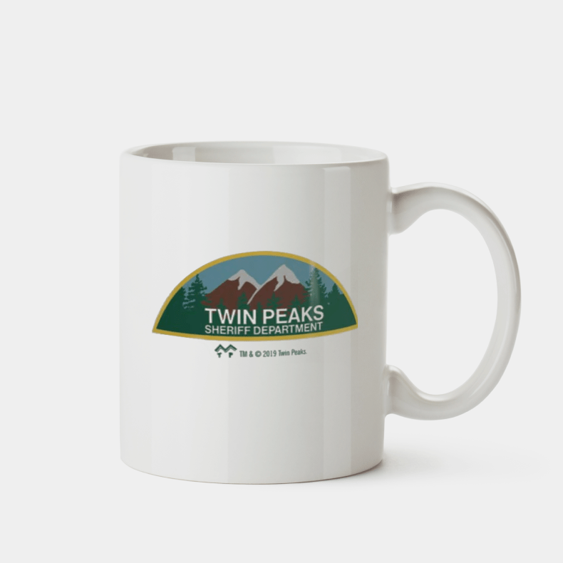 Twin Peaks Büro des Sheriffs Personalisierbar 11 Unzen Weiß Tasse
