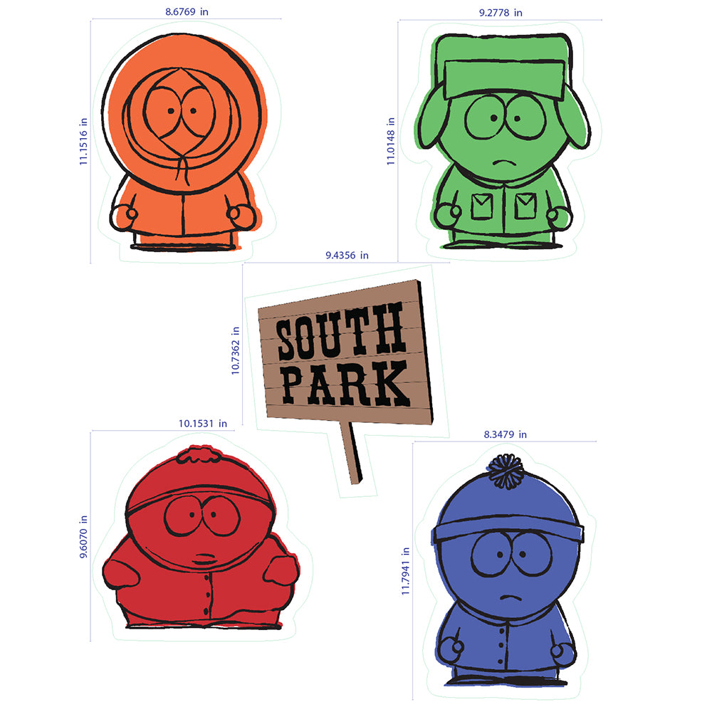 South Park Jungen Wandaufkleber Blatt