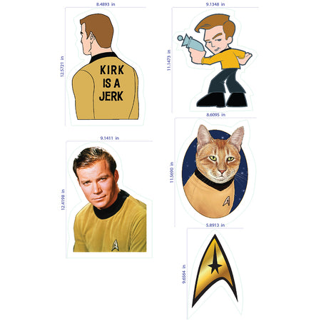 Star Trek: The Original Series Kirk Wandaufkleber Blatt