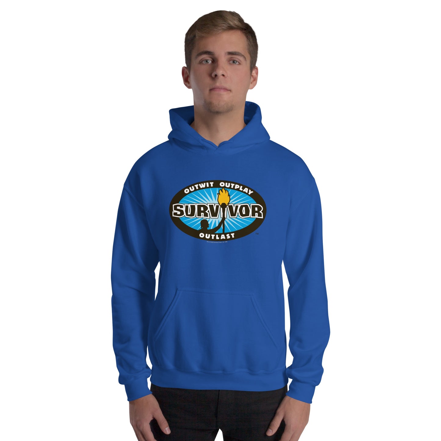 Survivor Übertrumpfen, überspielen, überdauern Logo Sweatshirt mit Kapuze