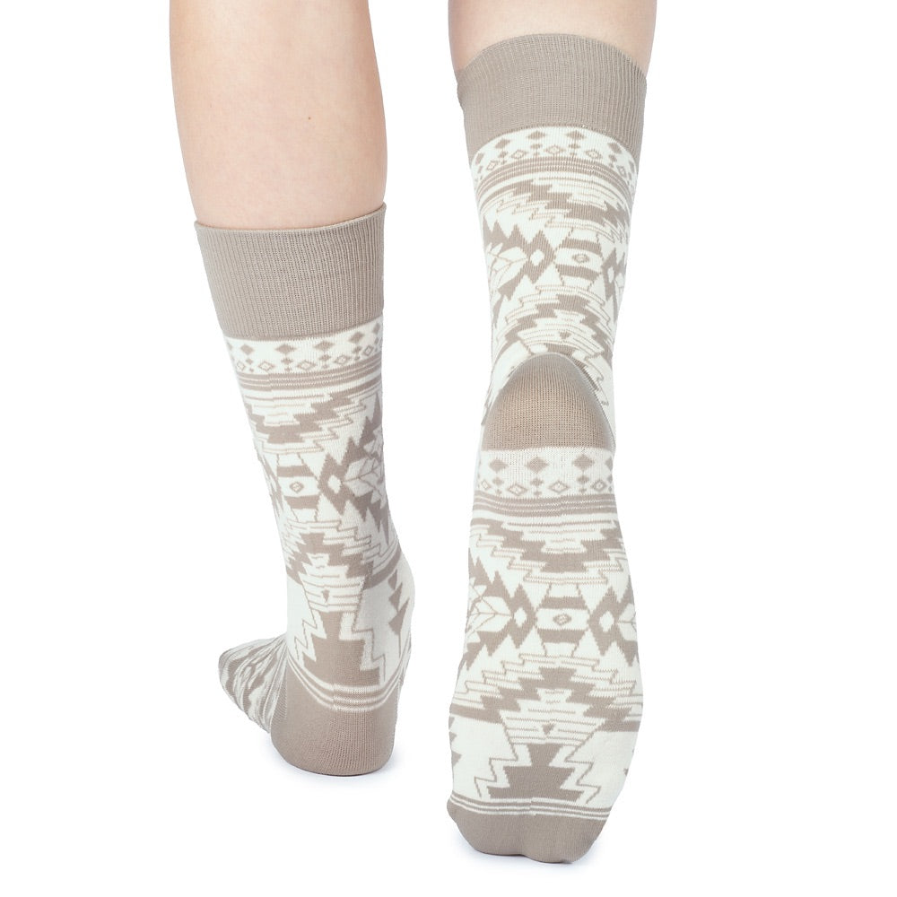 Yellowstone White Aztec Logo Socks