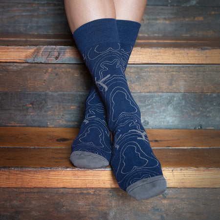 Yellowstone Blaue Linien Logo Socken