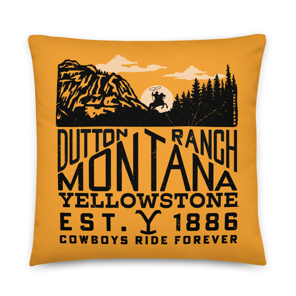 Yellowstone Dutton Ranch Montana Pillow