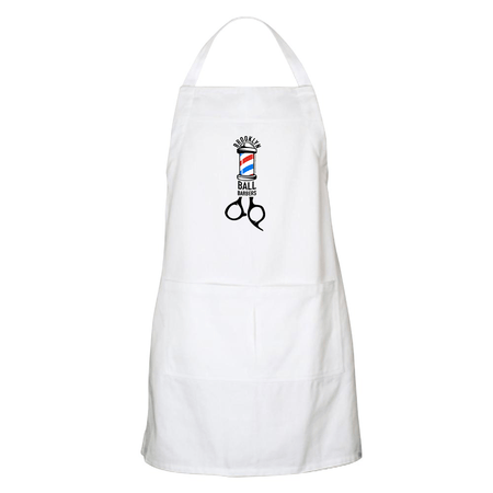 As Seen On Comedy Central Ball Barbers Logo Apron - With Pockets - Paramount Shop