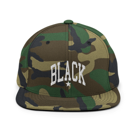 BET Black Collegiate Embroidered High Profile Hat - Paramount Shop