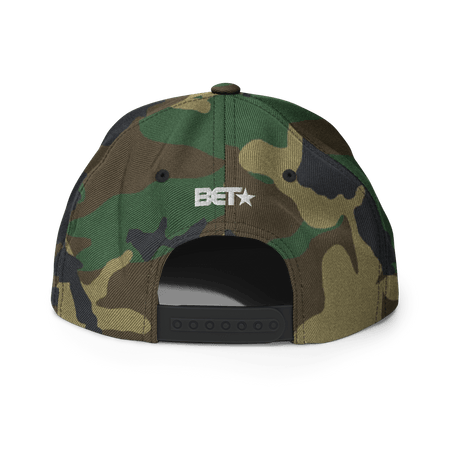 BET Black Collegiate Embroidered High Profile Hat - Paramount Shop