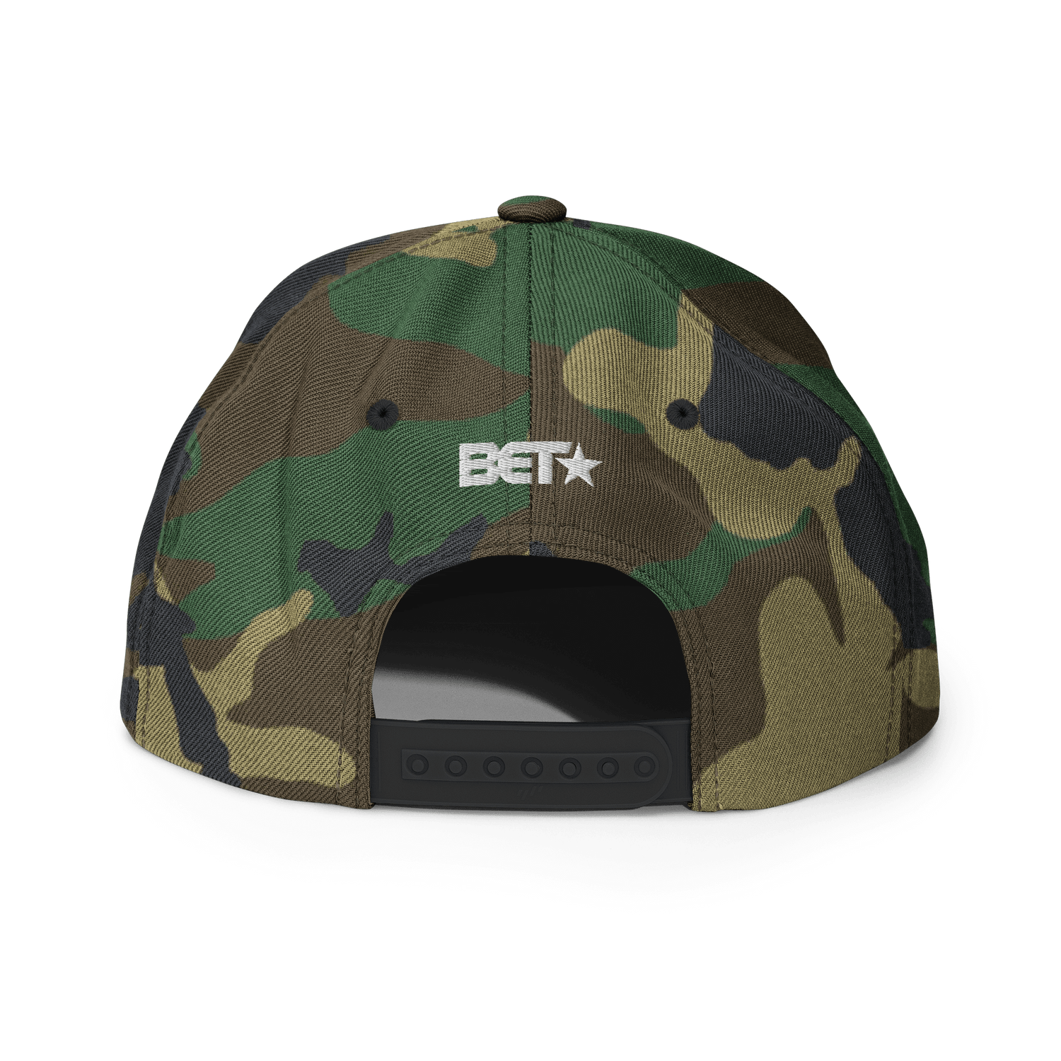 BET Black Collegiate Embroidered High Profile Hat - Paramount Shop