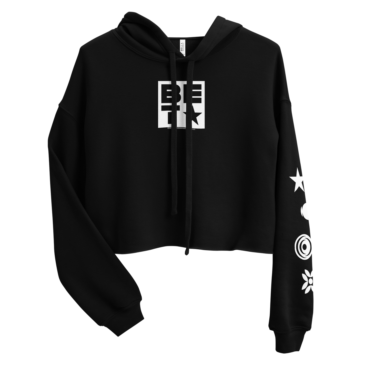 BET Icons Women's Fleece Crop Hooded Sweatshirt - Paramount Shop