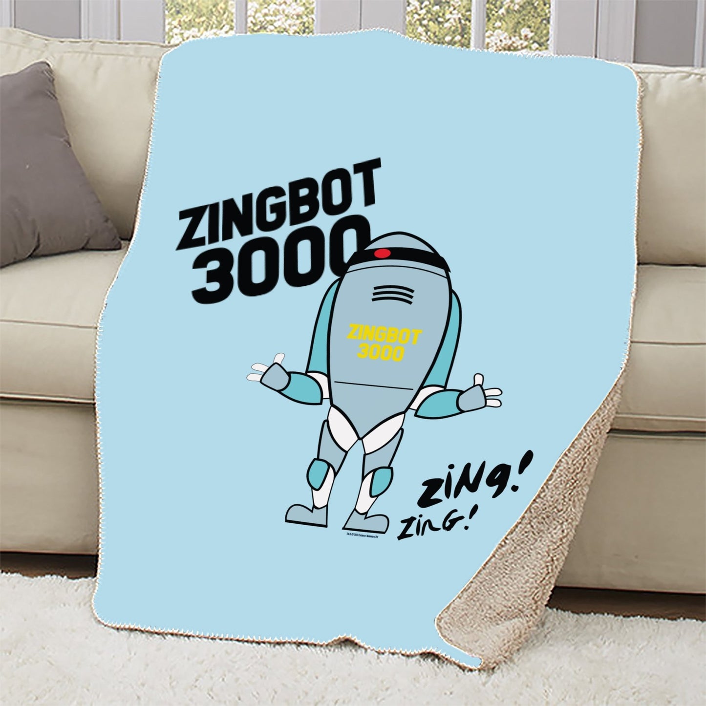 Big Brother Zingbot 3000 Sherpa Blanket - Paramount Shop