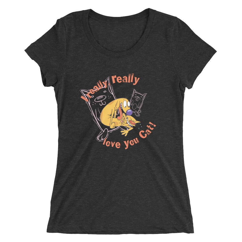 CatDog Really Love You Cat Women's Short Sleeve T - Shirt - Paramount Shop