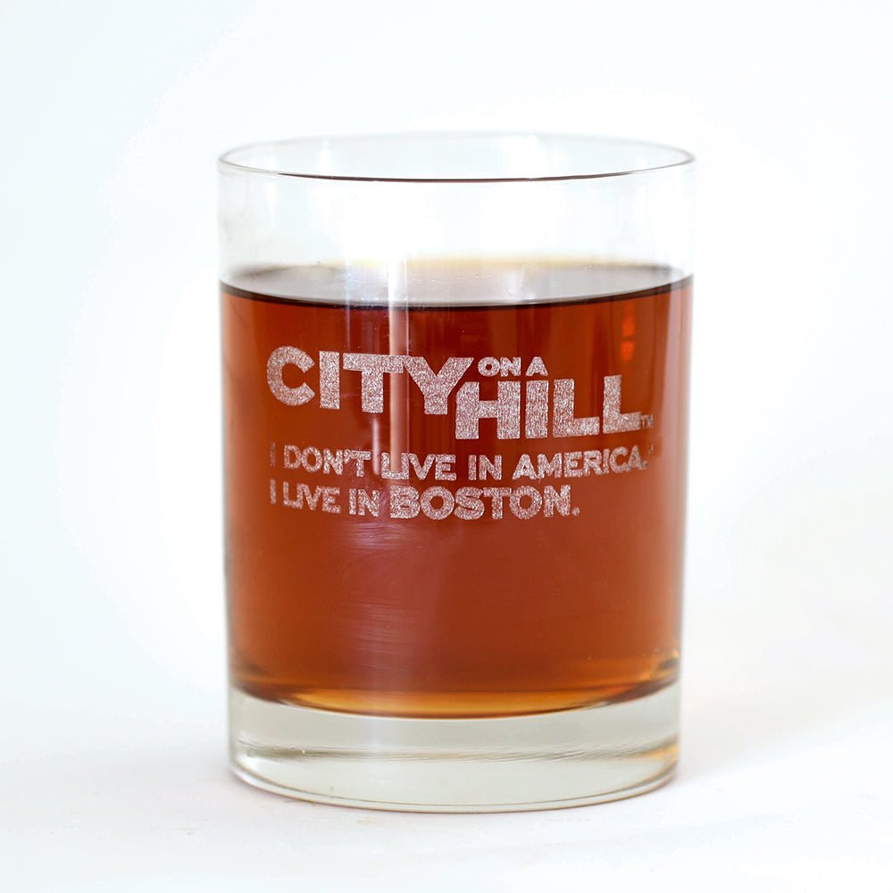 City on a Hill I Don't Live in America Laser Engraved Rocks Glass - Paramount Shop