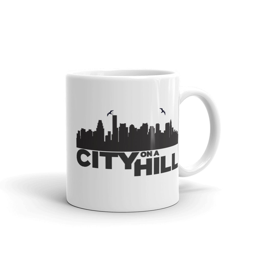 City on a Hill Skyline White Mug - Paramount Shop