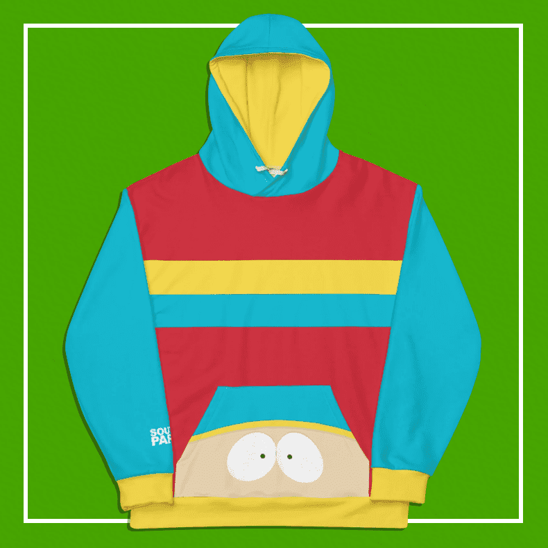 South Park Cartman Farbblock Unisex Sweatshirt mit Kapuze