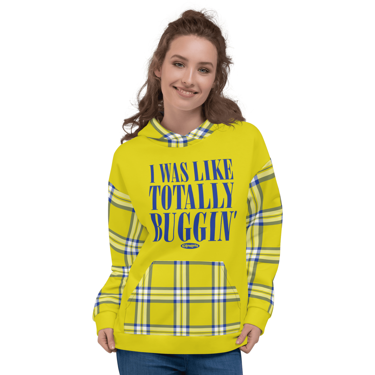 Clueless Yellow Plaid Unisex Hooded Sweatshirt - Paramount Shop