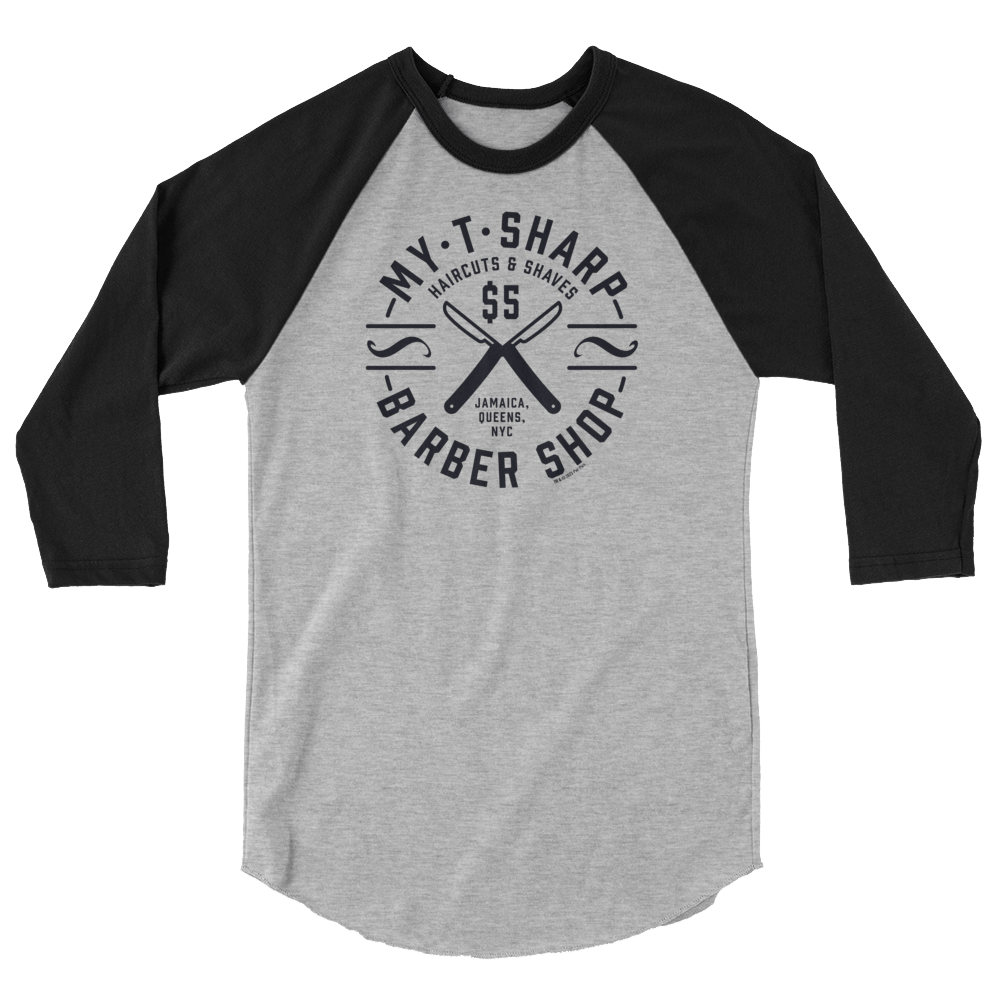 Coming To America My - T - Sharp Barber Shop Unisex 3/4 Sleeve Raglan Shirt - Paramount Shop