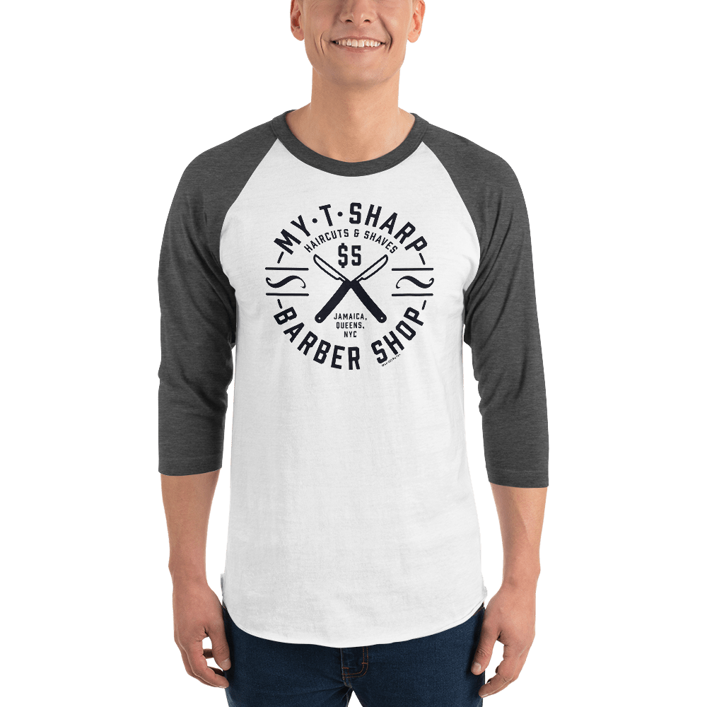 Coming To America My - T - Sharp Barber Shop Unisex 3/4 Sleeve Raglan Shirt - Paramount Shop