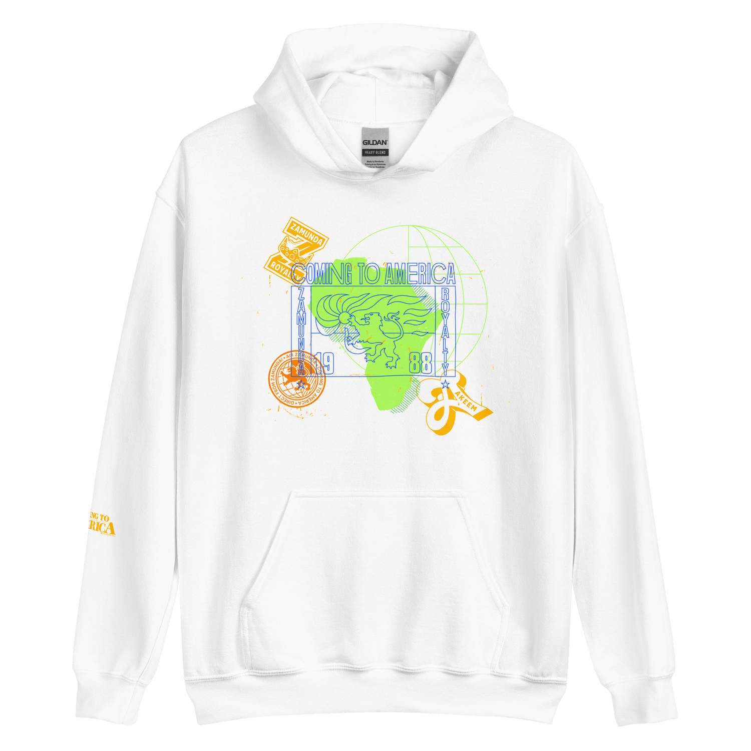 Coming To America Passport Stamp Hooded Sweatshirt - Paramount Shop