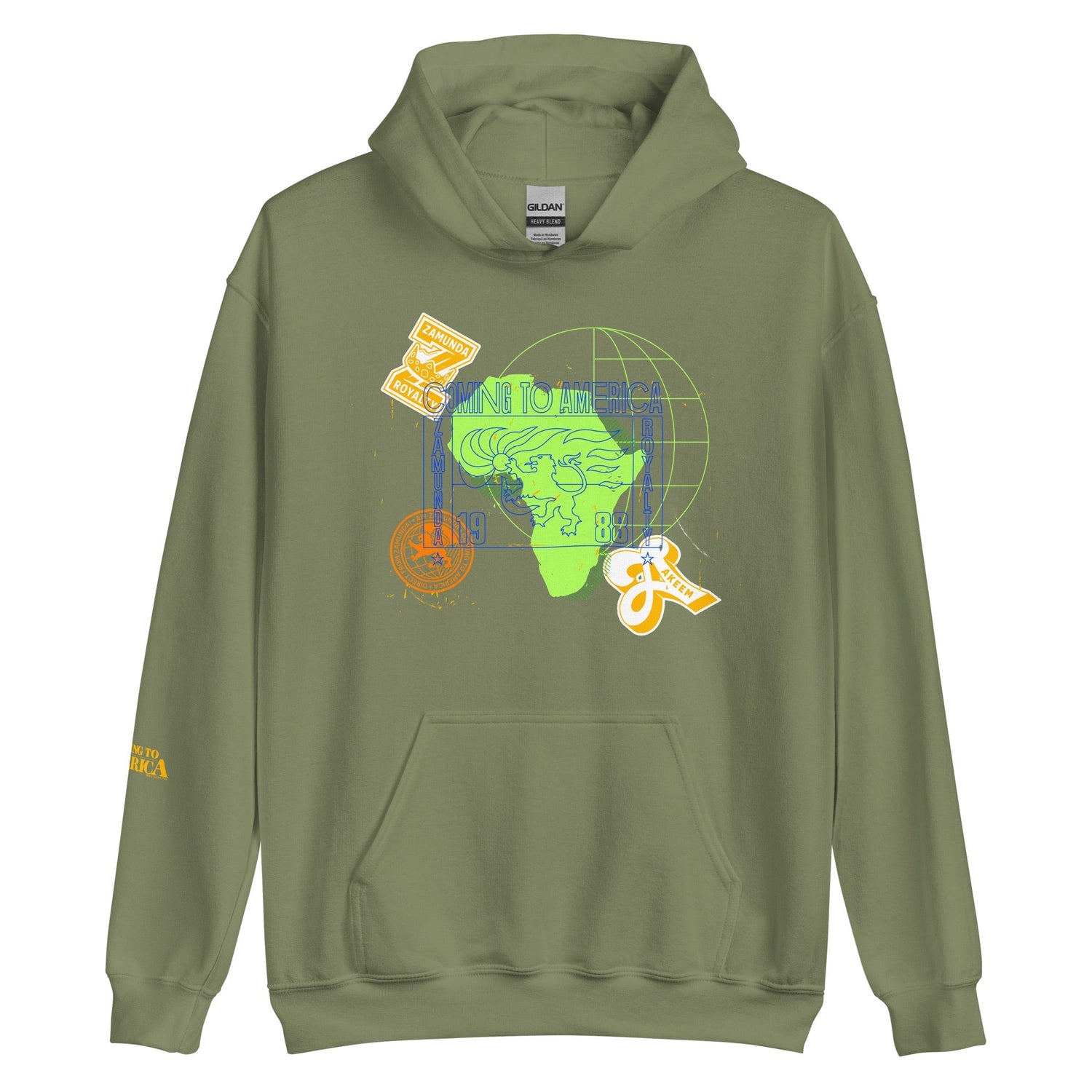 Coming To America Passport Stamp Hooded Sweatshirt - Paramount Shop