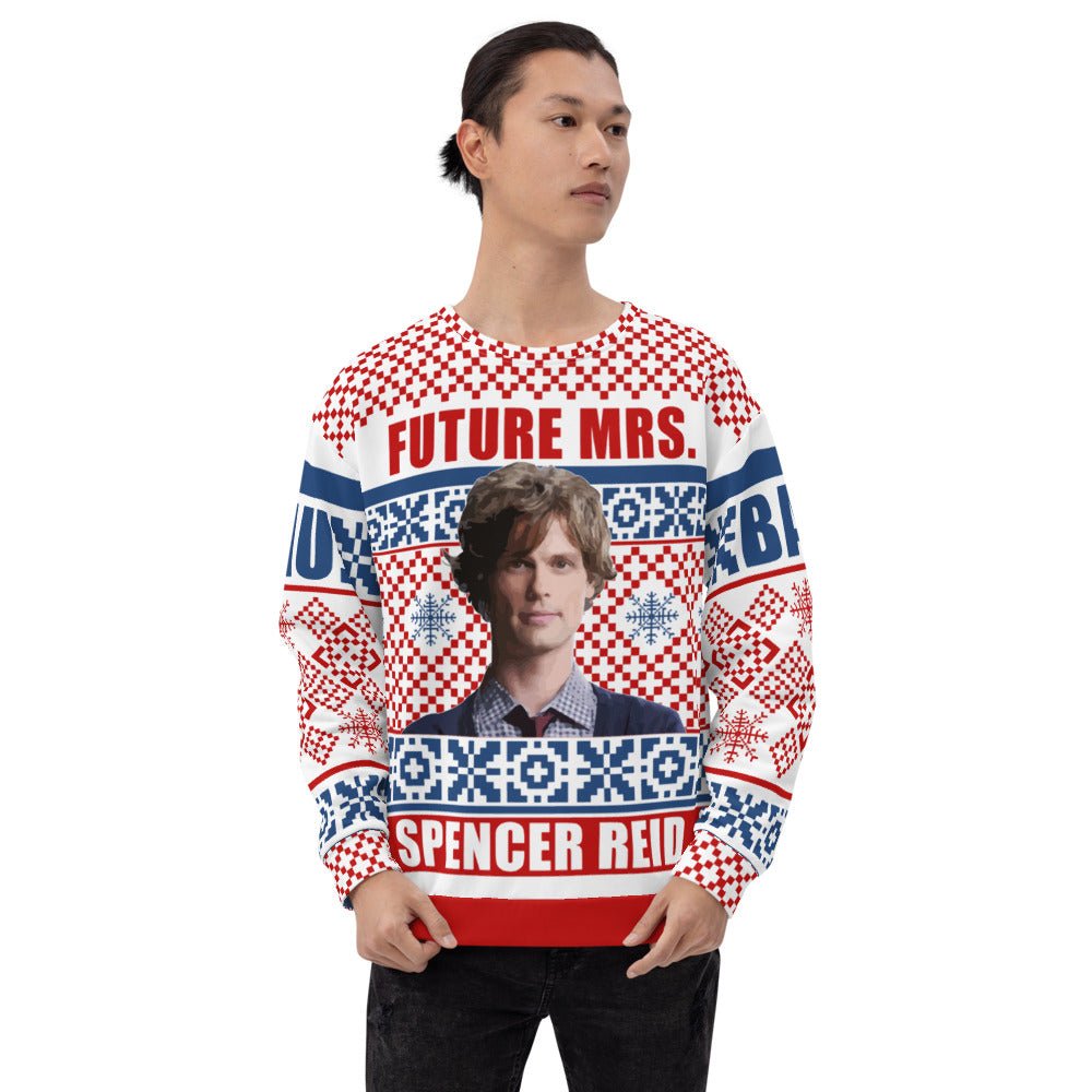 Criminal Minds Mrs. Spencer Reid Holiday Adult All - Over Print Sweatshirt - Paramount Shop