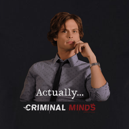 Criminal Minds Spencer Reid Actually... Adult Short Sleeve T - Shirt 2 - Paramount Shop