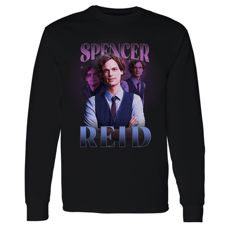 Criminal Minds Spencer Reid Heart Throb Adult Long Sleeve T - Shirt - Paramount Shop