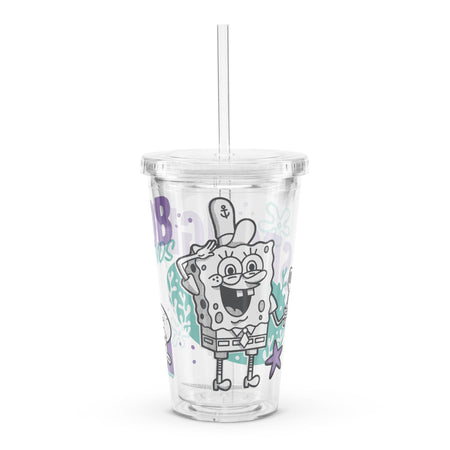 Vaso transparente Bob Esponja y sus amigos