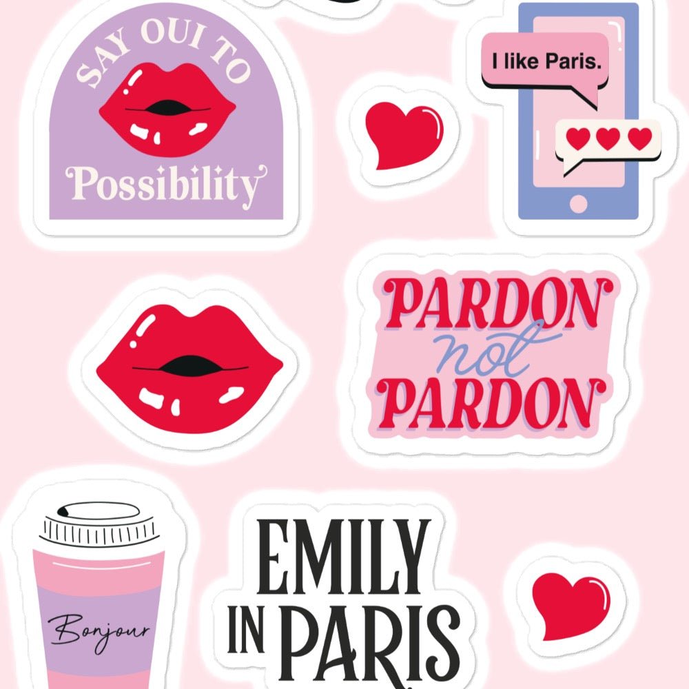 Emily in Paris Icons Sticker Sheet - Paramount Shop
