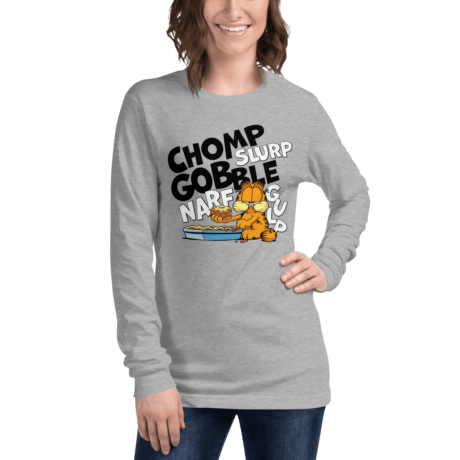 Garfield CHOMP Adult Long Sleeve T - Shirt - Paramount Shop