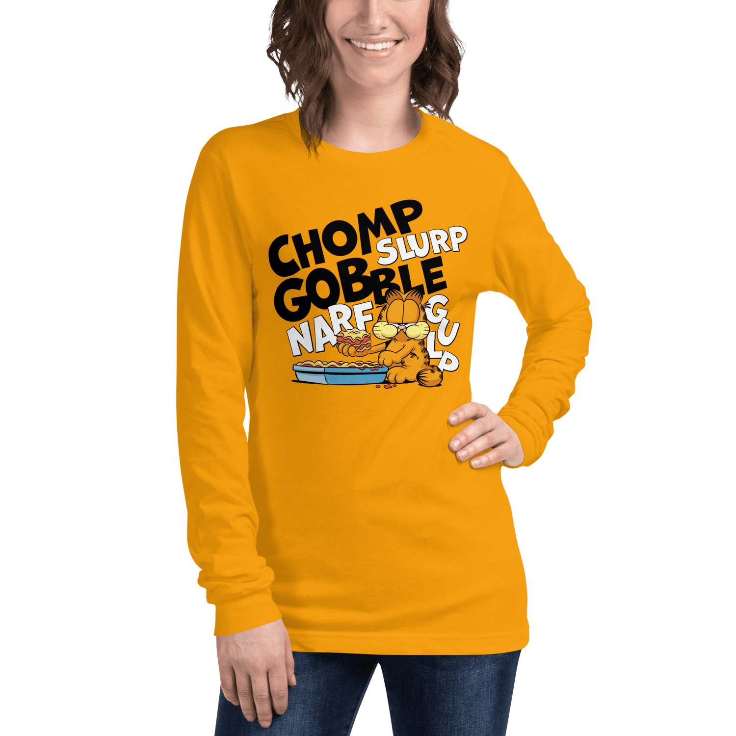 Garfield CHOMP Adult Long Sleeve T - Shirt - Paramount Shop