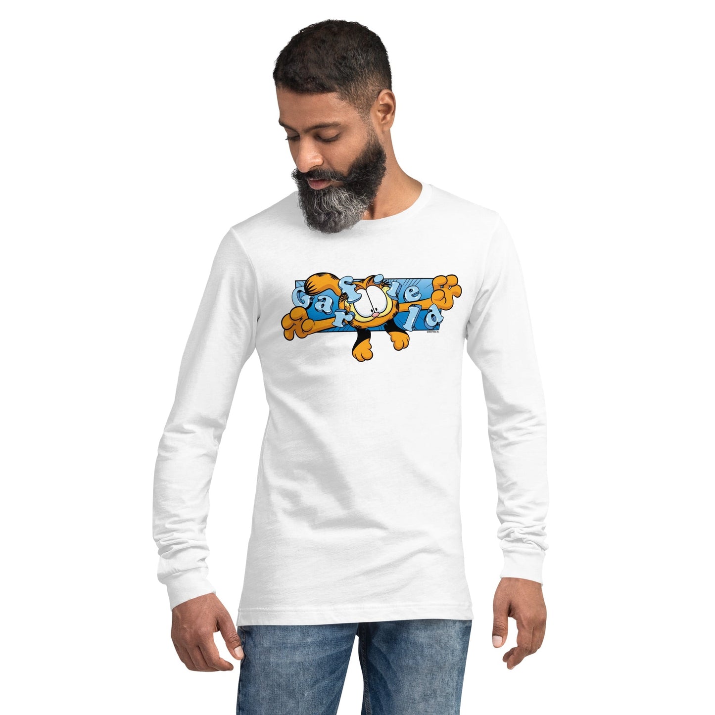 Garfield Flying Garfield Adult Long Sleeve T - Shirt - Paramount Shop