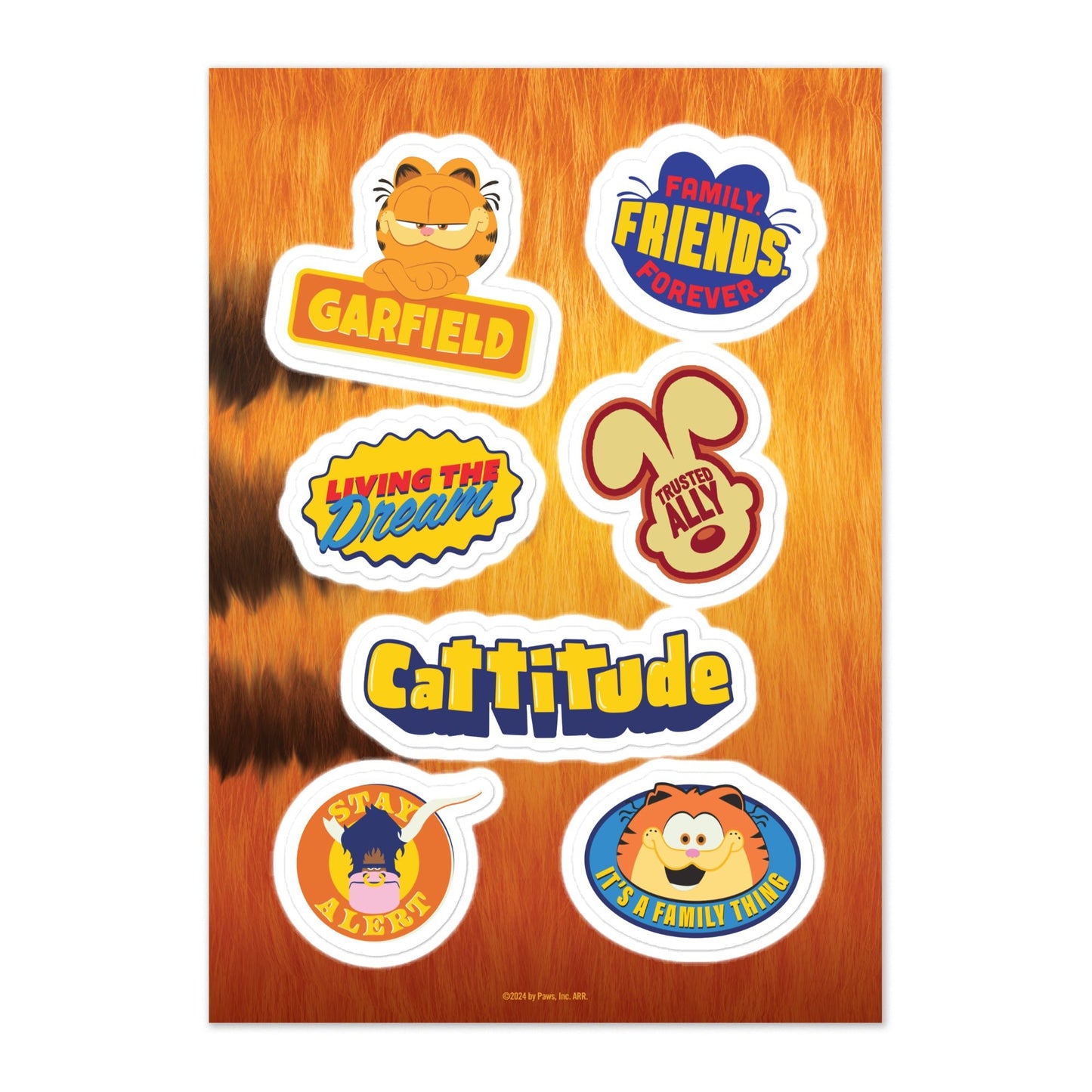 Garfield Movie Sticker Sheet - Paramount Shop