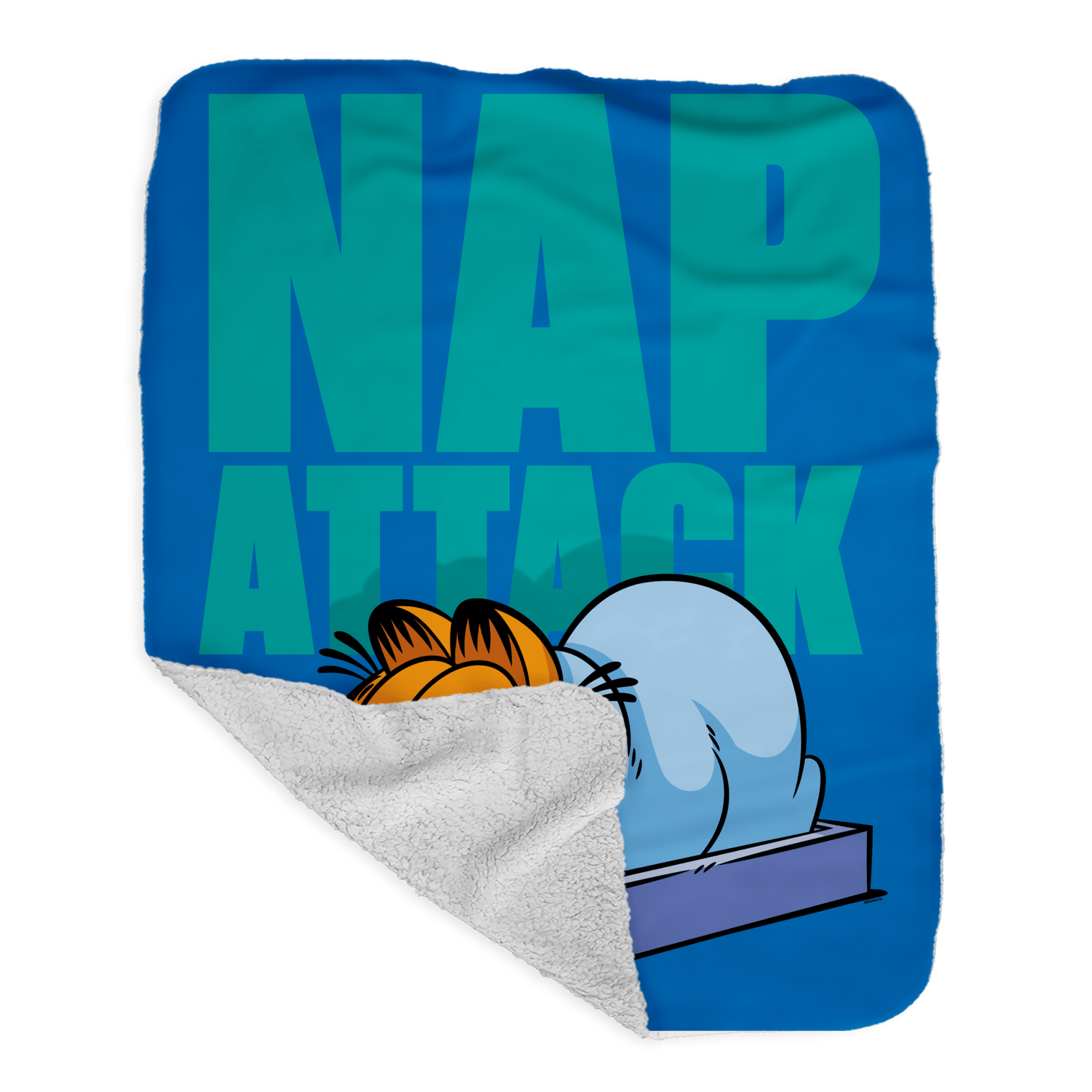 Garfield Nap Attack Grey Sherpa Blanket - Paramount Shop