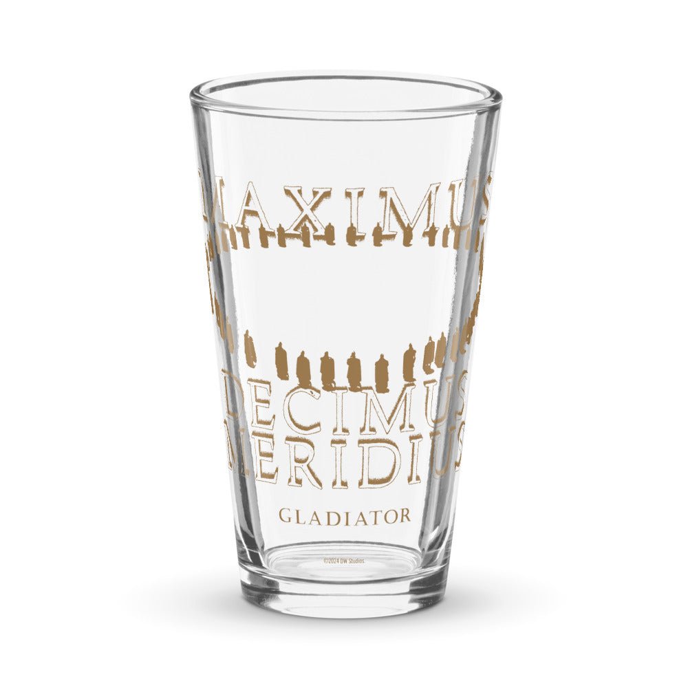 Gladiator Maximus Decimus Meridius Pint Glass - Paramount Shop