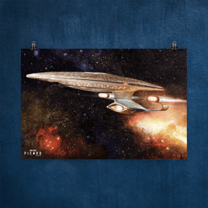 Star Trek: Picard U.S.S. Enterprise 1701-D Póster de papel mate de alta calidad para pintar en la habitación