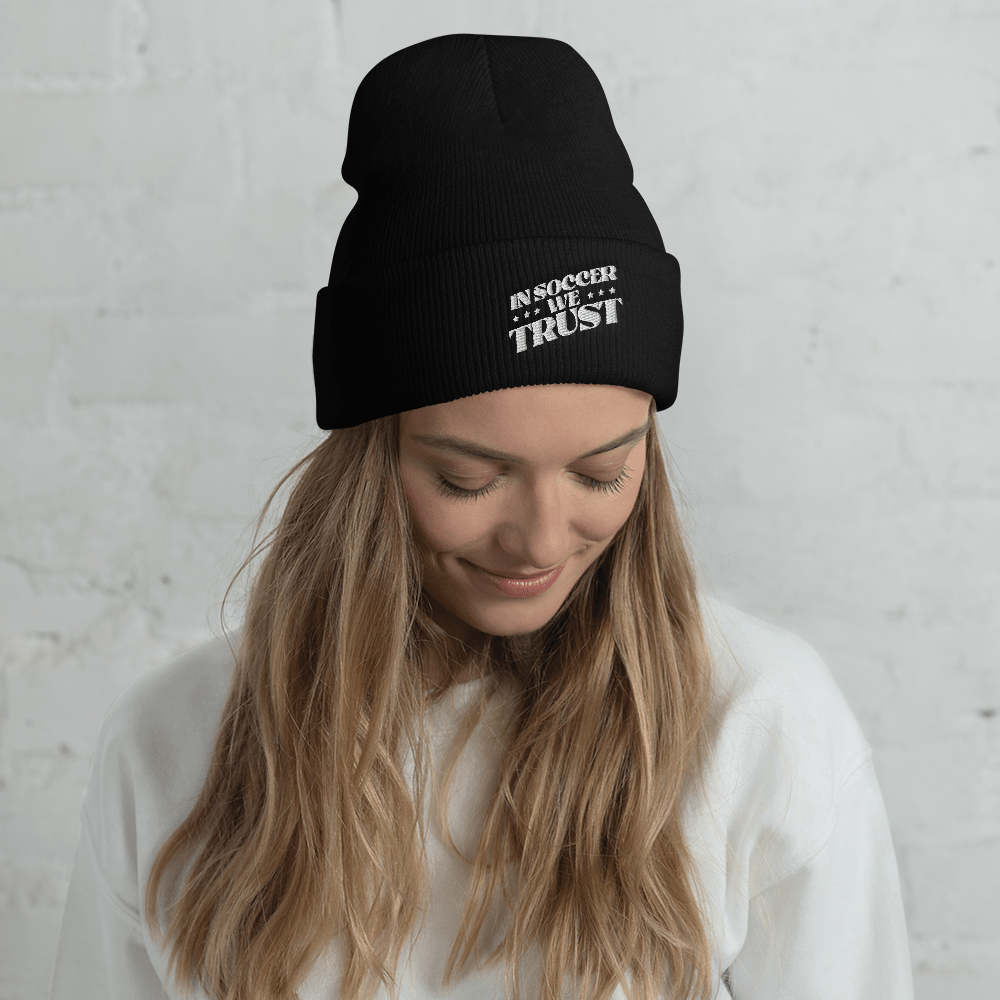 In Soccer We Trust Podcast Key Art Cuffed Beanie - Paramount Shop