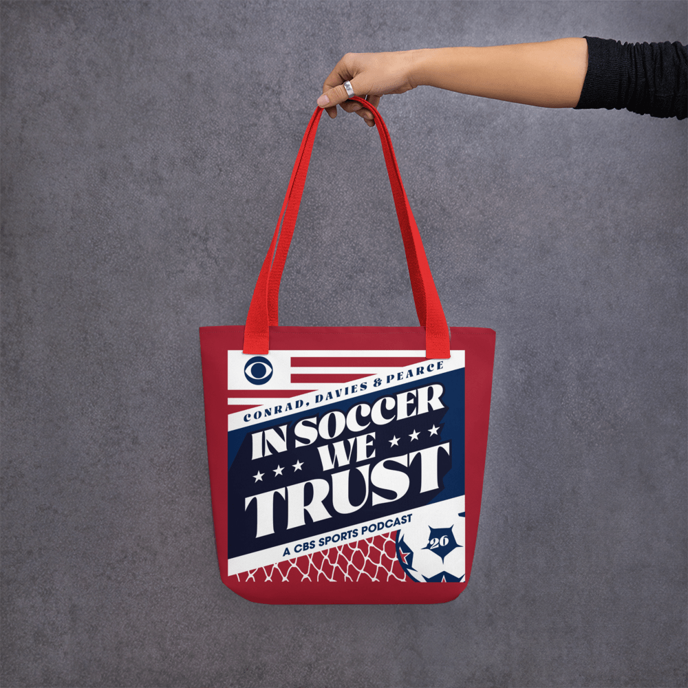 In Soccer We Trust Podcast Key Art Premium Tote Bag - Paramount Shop