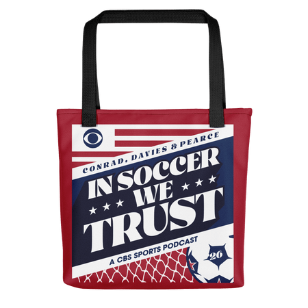 In Soccer We Trust Podcast Key Art Premium Tote Bag - Paramount Shop