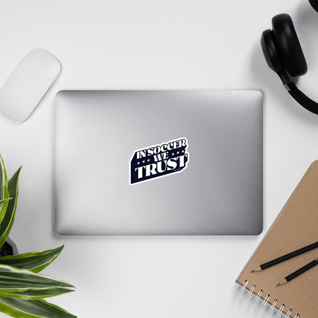 In Soccer We Trust Podcast Logo Die Cut Sticker - Paramount Shop