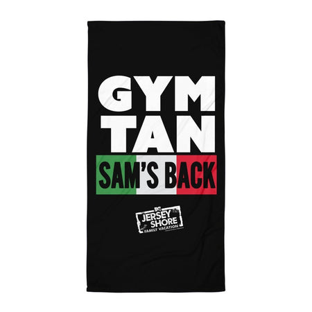 Jersey Shore Family Vacation Gym, Tan, Sam's Back Beach Towel - Paramount Shop