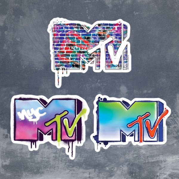 MTV Graffiti Die Cut Sticker Pack of 3 - Paramount Shop