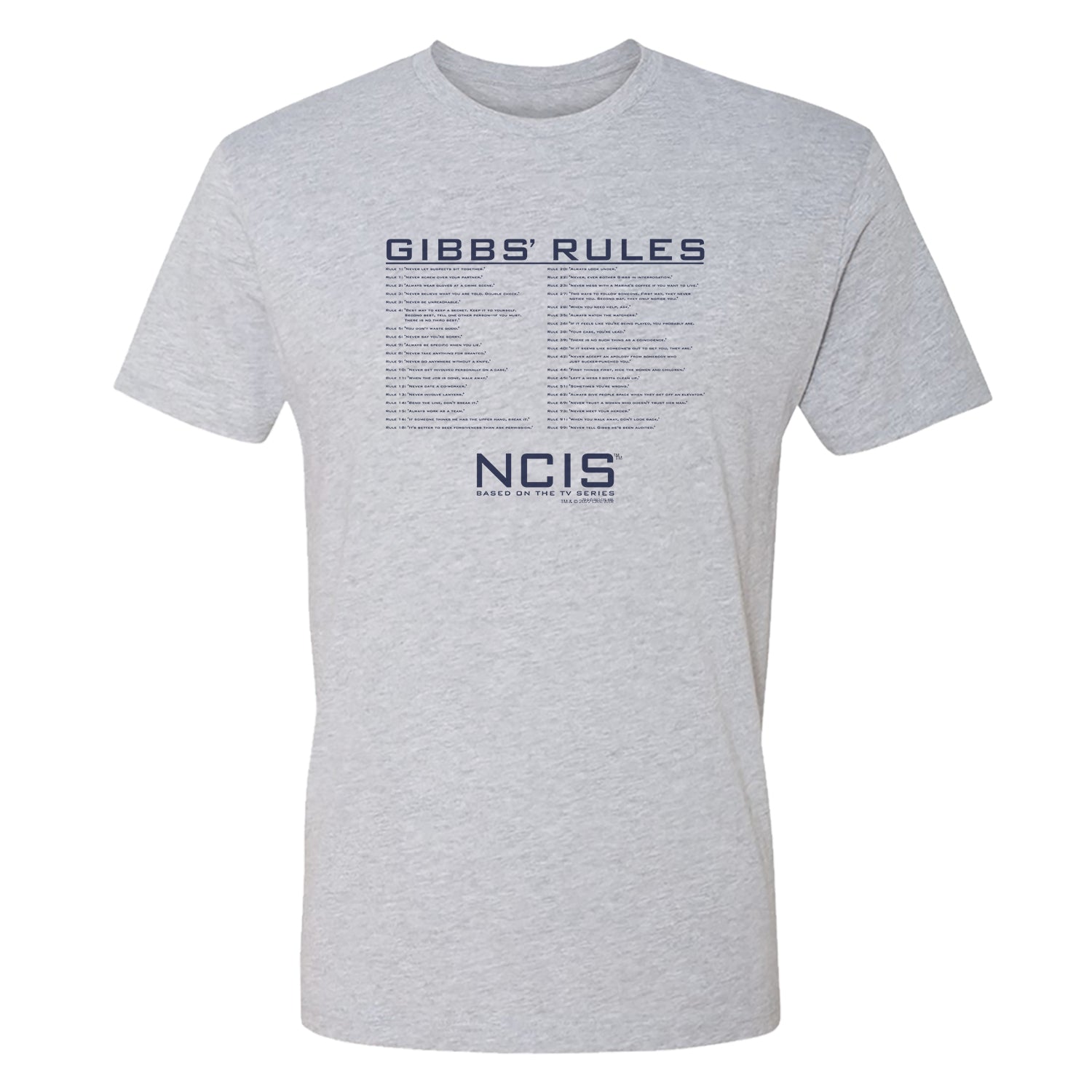 NCIS Gibbs Rules Adult Short Sleeve T - Shirt - Paramount Shop